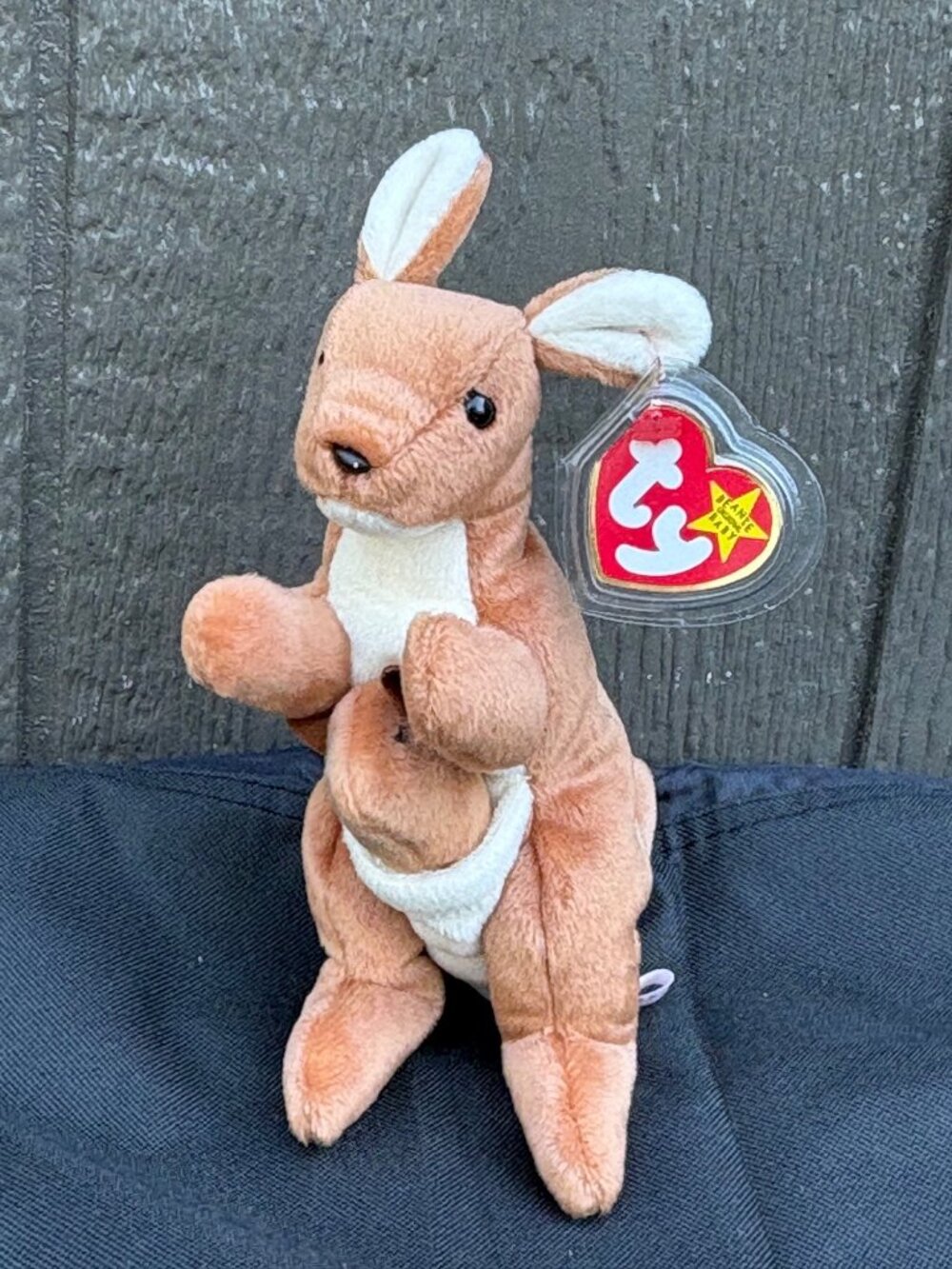 Ty Beanie Baby Pouch Kangaroo Joey Plush 1996 Collectible Toy Stuffed Animal
